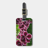 Regal Geranium Flowers Elegant Maroon Floral Lugga Bagagelabel (Voorkant verticaal)