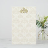 Regal Gold Damask Briefpapier (Staand voorkant)
