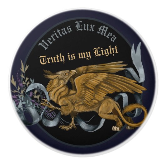 Regal Gold Griffin Keramische Knop (Voorkant)