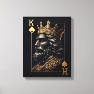 Regal Gold King of Spades Art Print