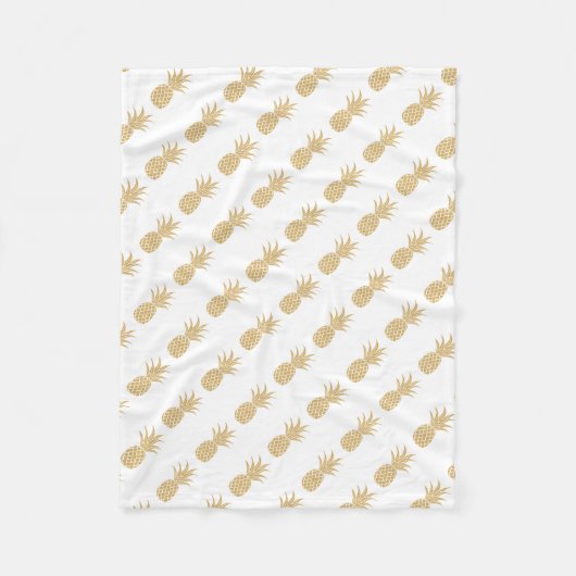 Regal Gold Pineapple Fleece Blanket (Voorkant)