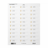 Regal Gold Pineapple Return Address Label (Full Sheet)