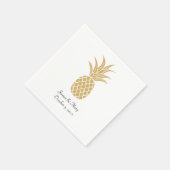 Regal Gold Pineapple Wedding Cocktail servetten (Hoek)
