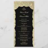 Regal Golden Damask Wedding Program Programma (Voorkant)