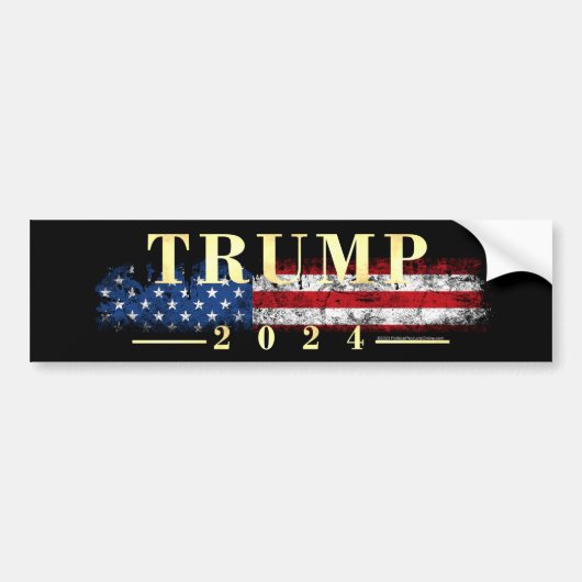 Regal Golden Donald Trump Bumpersticker (Voorkant)