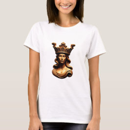 Regal Golden Queen buste met  kroon T-shirt