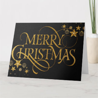 Regal Holiday – Luxury Gold Foil Christmas Card  Kaart