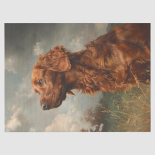 Regal Ierse Setter Portret Decoupage Tissuepapier