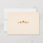 Regal Indian Floral Peacock RSVP Card (Dos)