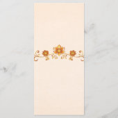 Regal Indian Wedding Menu Card | Gold & Saffron (Achterkant)