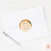 Regal Indian Wedding Peacock Favor Stickers | Saff (Enveloppe)