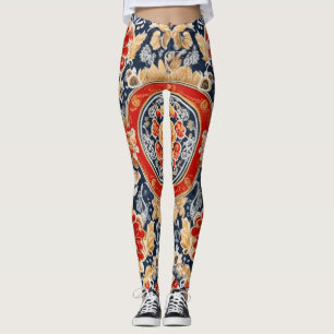 Regal Khokhloma: Medaille van de Bloemen Leggings