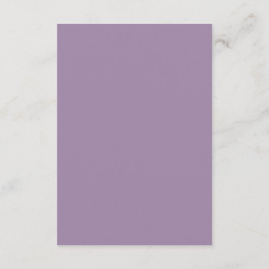 Regal Lavender | Bruiloft Gast Details QR Code Informatiekaartje (Achterkant)