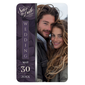 Regal Lila Luxe Bloom Flexibele Fotomagneet Magneet
