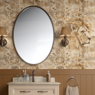 Regal Lion Essence - Goud, Beige - Traditioneel Behang