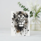 Regal Lion ink Art Carte postale - Faune (Debout devant)