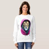 Regal Lion Sweatshirt - Fierce et à la mode (Devant entier)