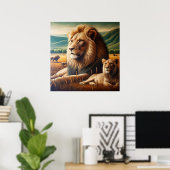 Regal Lions Roaming Poster (Thuiskantoor)