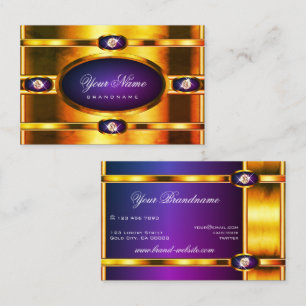 Regal Marbled Golden Shimmer Paarse kleurverloop Visitekaartje