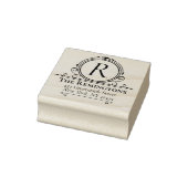 Regal Monogram Classic Elegant Rich Retouradres Rubberstempel (Stempel)