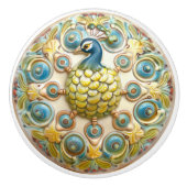 Regal Peacock Elegance Keramische Knob Pull Keramische Knop (Voorkant)