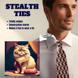 Regal Persian Cat Stealth Stropdas