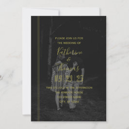 Regal Photo Wedding Invitation Kaart