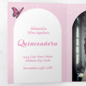 Regal Pink Quinceañera - Invitations photo personn (Intérieur en premier)