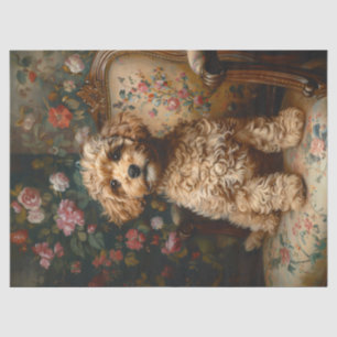 Regal Poodle Decoupage Tissuepapier