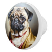 Regal Pug Keramische Knop (Rechts)