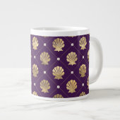 Regal Purple et Gold Shell Jumbo Mug (Devant droit)