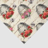 Regal Queen Bee, Beehive & Red Roses Tissuepapier (Detail)