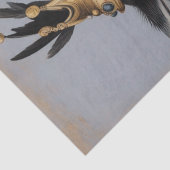 Regal Raven: Profiel in Crown Decoupage Paper Tissuepapier (Detail)