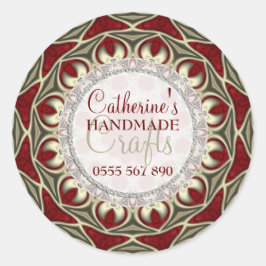 Regal Red Gold Handmade Crafts Product Sticker