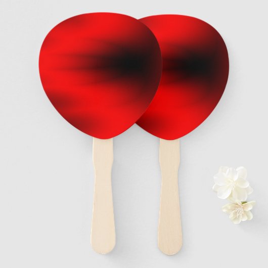 Regal Red Splash Handwaaier (Voorkant en achterkant)
