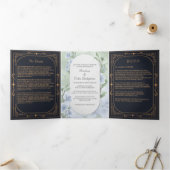 Regal Regency Faire-part de mariage triple (Intérieur)