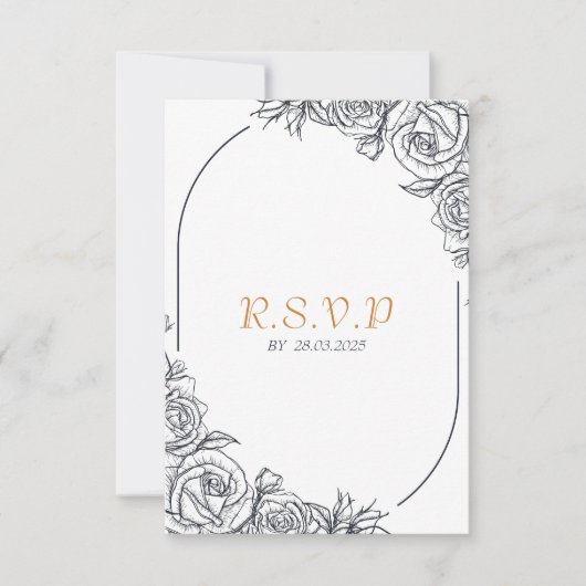 Regal Regency Wedding Carte RSVP (Devant)