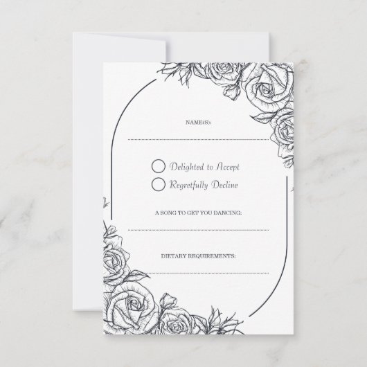 Regal Regency Wedding Carte RSVP (Dos)