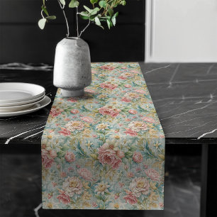 Regal Rococo sierlijke botanische Design Lange Tafelloper