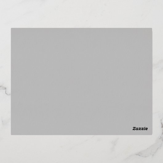 Regal Roos Gouden Bloemen Grijs Bruiloft RSVP Folie Uitnodiging Briefkaart (Achterkant)