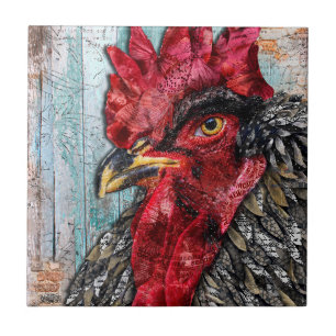 Regal Rooster Ceramic Tile Tegeltje