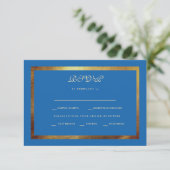 Regal Royal Blue & Gold Mariage ethnique RSVP (Debout devant)