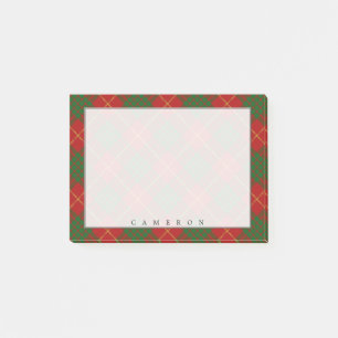 Regal Scottish Clan Cameron Tartan Post-it® Notes