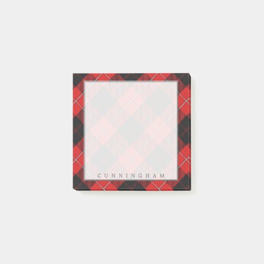 Regal Scottish Clan Cunningham Tartan Post-it® Notes (Voorkant)