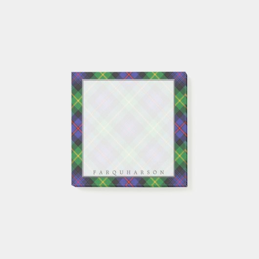 Regal Scottish Clan Farquharson Tartan Post-it® Notes (Voorkant)