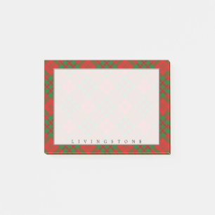 Regal Scottish Clan Livingstone Tartan Post-it® Notes