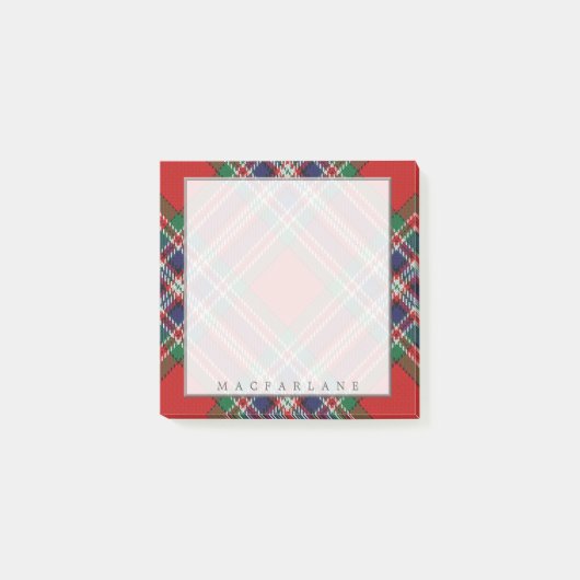 Regal Scottish Clan MacFarlane Tartan Post-it® Notes (Voorkant)