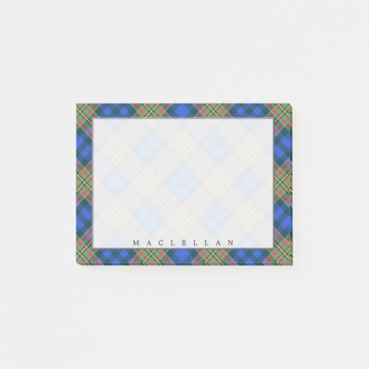 Regal Scottish Clan MacLellan Tartan Post-it® Notes (Voorkant)