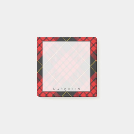 Regal Scottish Clan MacQueen Tartan Post-it® Notes (Voorkant)