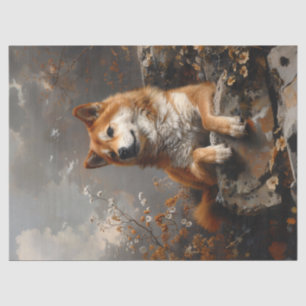 Regal Shiba Inu Decoupage Tissuepapier